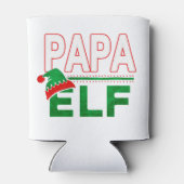 Elf Familie | Papa Elf Kerstvakantie #TeamElf Blikjeskoeler (Achterkant)