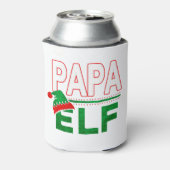 Elf Familie | Papa Elf Kerstvakantie #TeamElf Blikjeskoeler (Blikje Achterkant)