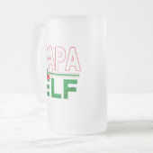 Elf Familie | Papa Elf Kerstvakantie #TeamElf Matglas Bierpul (Voorkant links)