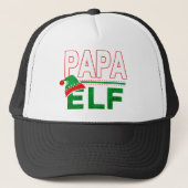 Elf Familie | Papa Elf Kerstvakantie #TeamElf Trucker Pet (Voorkant)