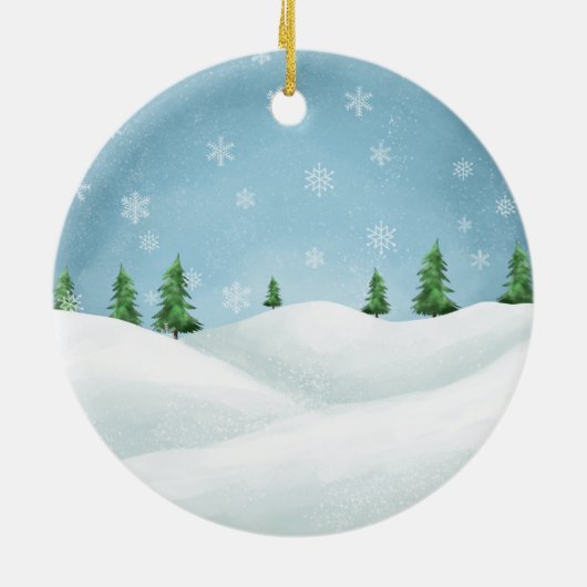 Elf Familie van 3 Kerstmis Keramisch Ornament (Achterkant)