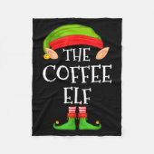 Elf Family Christmas Coffee Elf Sweater Matching C Fleece Deken (Voorkant)