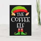 Elf Family Christmas Coffee Elf Sweater Matching C Kaart (Voorkant)