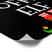 Elf Family Christmas Coffee Elf Sweater Matching C Poster (Hoek)