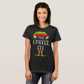 Elf Family Christmas Coffee Elf Sweater Matching C T-shirt (Voorkant volledig)