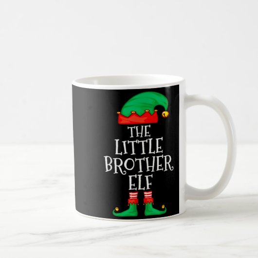 Elf Family Christmas Little Brother Elf Sweater Me Koffiemok (Rechts)
