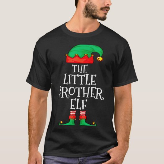 Elf Family Christmas Little Brother Elf Sweater Me T-shirt (Voorkant)