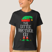 Elf Family Christmas Little Brother Elf Sweater Me T-shirt (Voorkant)