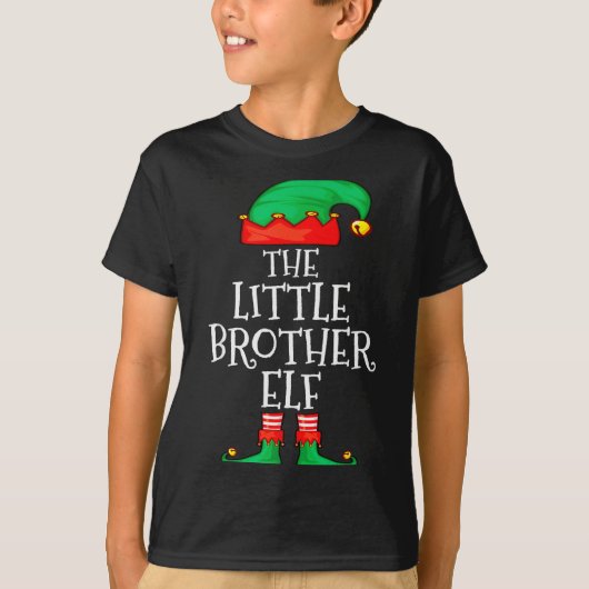 Elf Family Christmas Little Brother Elf Sweater Me T-shirt (Voorkant)