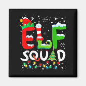 Elf Family Christmas Matching Pajamas Funny Xmas E Magneet (Voorkant)