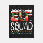 Elf Family Christmas Matching Pajamas Xmas Elf Squ Fleece Deken (Voorkant)