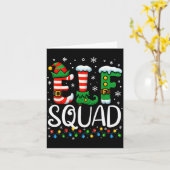 Elf Family Christmas Matching Pajamas Xmas Elf Squ Kaart (Gele Bloem)