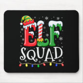 Elf Family Christmas Matching Pajamas Xmas Elf Squ Muismat (Voorkant)