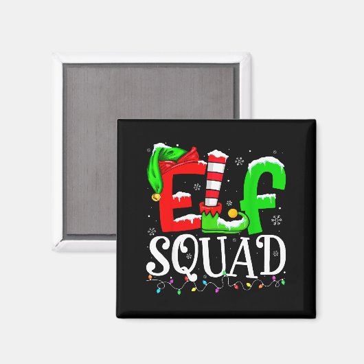 Elf Family Christmas Shirts Matching Pajamas Xmas  Magneet (Voorkant / Achterkant)