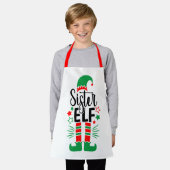 Elf Family Fun | Rood en Groen Zuster Elf Schort (Gedragen)