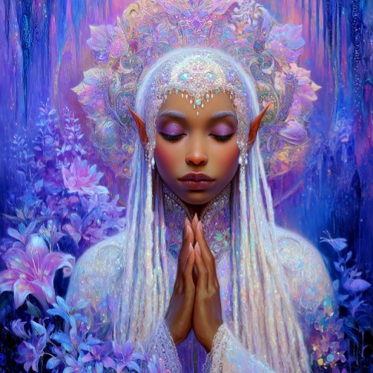 Elf Fantasy Art Zwarte Koningin Godin Poster