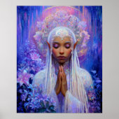 Elf Fantasy Art Zwarte Koningin Godin Poster (Voorkant)