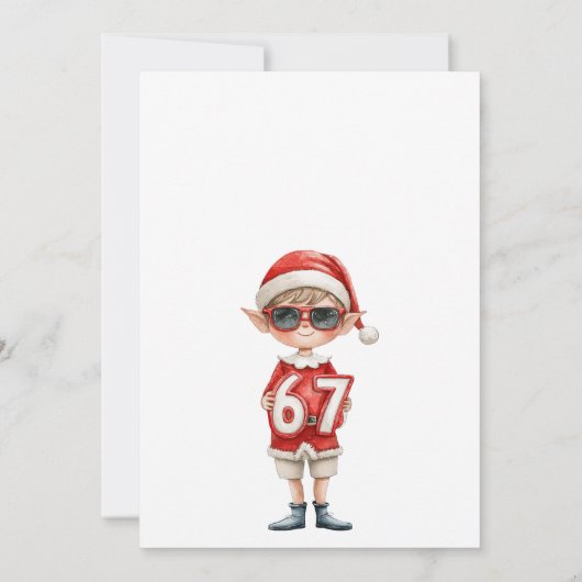 Elf Farewell Goodbye Letter Christmas 6 7 trend Kaart (Achterkant)