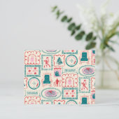 Elf Feestdag Icoon Patroon Feestdagenkaart (Staand voorkant)