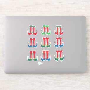 Elf Feet en Elf Heels kerstkaartjes Sticker