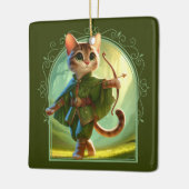 Elf Feline Fantasy Avontuur Keramisch Ornament (Links)