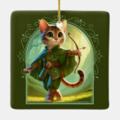 Elf Feline Fantasy Avontuur Keramisch Ornament (Achterkant)