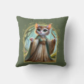 Elf Feline Fantasy Avontuur Kussen (Achterkant)