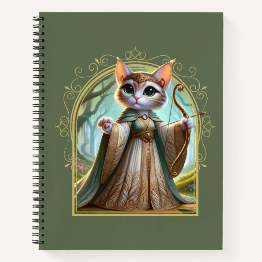 Elf Feline Fantasy Avontuur Notitieboek (Voorkant)