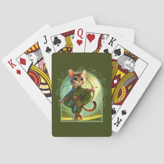 Elf Feline Fantasy Avontuur Pokerkaarten (Achterkant)