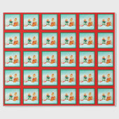 Elf First Date in Red en Green Play Cadeaupapier (Vlak)