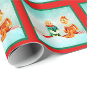 Elf First Date in Red en Green Play Cadeaupapier (Rol Hoek)