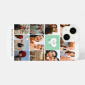 Elf Foto Collage Best Friend Happy Birthday iPhone Hoesje (Achterkant horizontaal)