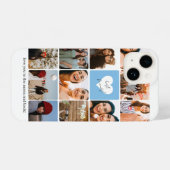 Elf Foto Collage Best Friend Happy Birthday iPhone Hoesje (Achterkant horizontaal)