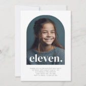 Elf gebogen foto verjaardag kaart (Voorkant)