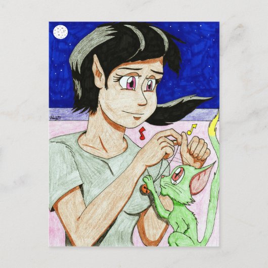 Elf Girl briefkaart (Voorkant)