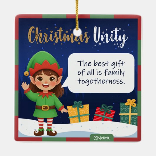 Elf Girl Christmas Ornament (Achterkant)