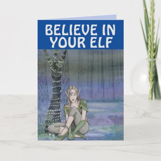 ELF GIRL FANTASY BIRTHDAY CARDS KAART (Voorkant)