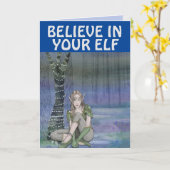 ELF GIRL FANTASY BIRTHDAY CARDS KAART (Gele Bloem)