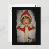 Elf Girl in een Rode Kaap Briefkaart (Voorkant / Achterkant)