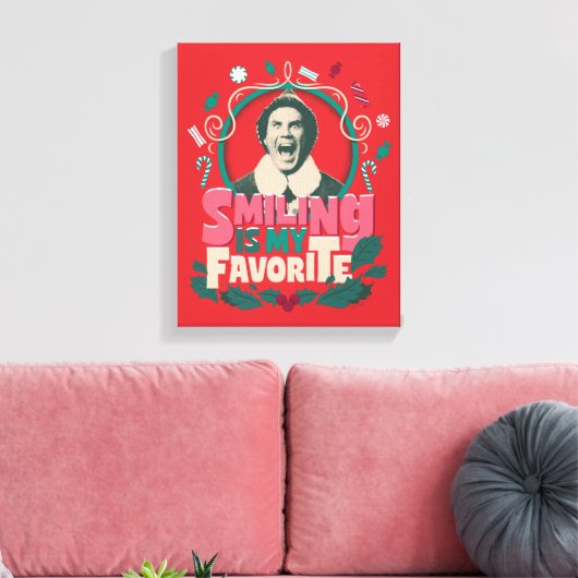 Elf - Glimlachen is mijn favoriet Canvas Afdruk (Insitu (Woonkamer))