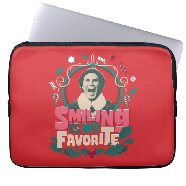 Elf - Glimlachen is mijn favoriet Laptop Sleeve (Voorkant)