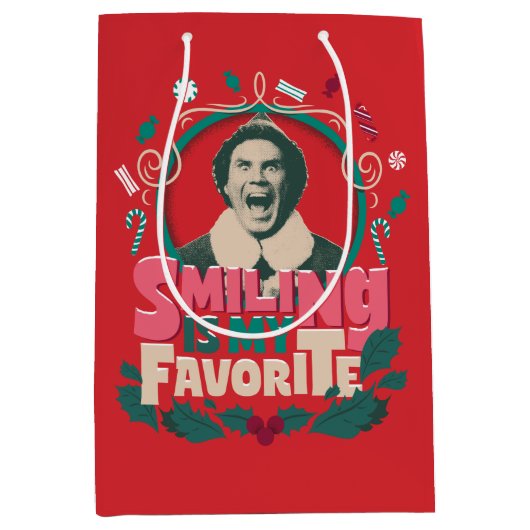 Elf - Glimlachen is mijn favoriet Medium Cadeauzakje (Voorkant)
