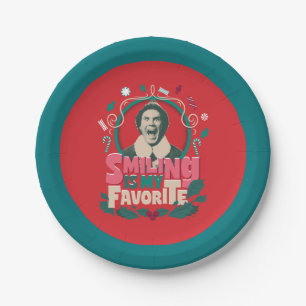 Elf - Glimlachen is mijn favoriet Papieren Bordje