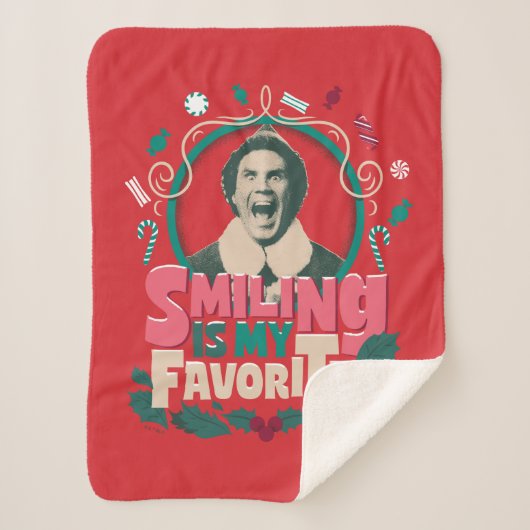 Elf - Glimlachen is mijn favoriet Sherpa Deken (Voorkant)
