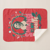 Elf - Glimlachen is mijn favoriet Sherpa Deken (Voorkant (horizontaal))