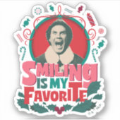 Elf - Glimlachen is mijn favoriet Sticker (Voorkant)