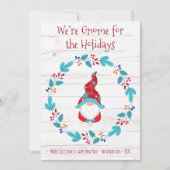 Elf Gnome voor Feestdagen Bloemenkrans Rustiek Sch Feestdagenkaart (Voorkant)