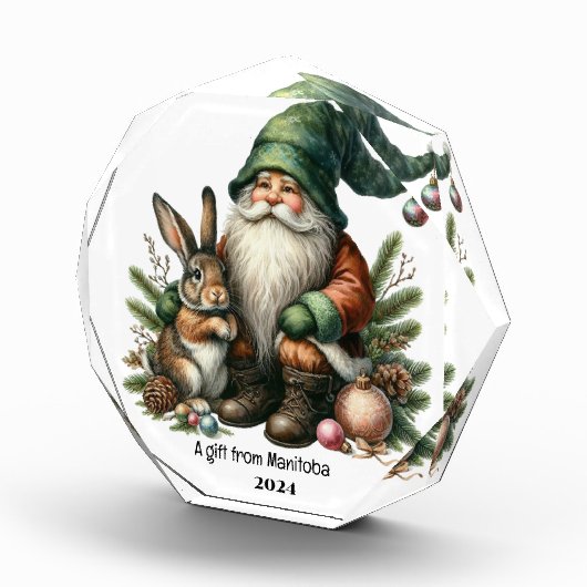 Elf Gnoom en konijn met decoraties Fotoblokken (Rechts)
