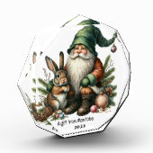 Elf Gnoom en konijn met decoraties Fotoblokken (Links)