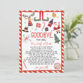 Elf Goodbye Brief Afscheid van Elf Christmas Kaart (Staand voorkant)